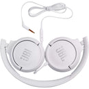  JBL On-Ear Headphones with Microphone JBLT500WHTAM IMAGE 3