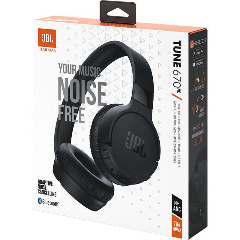 JBL Bluetooth Over-the-Ear Headphones with Microphone JBLT670NCBLKAM IMAGE 12