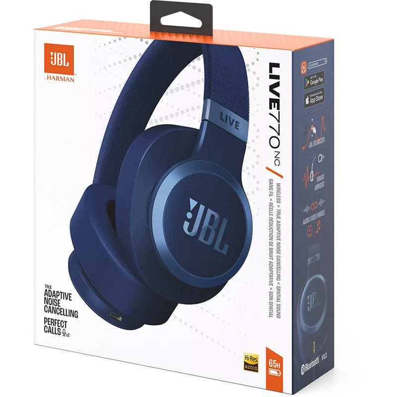 JBL Bluetooth Over-the-Ear Headphones with Microphone JBLLIVE770NCBLUAM IMAGE 10