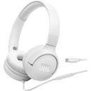  JBL On-Ear Headphones with Microphone JBLT520CWHTAM IMAGE 1